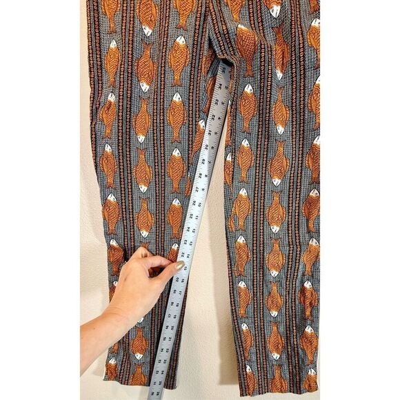 NWOT Anthropologie Cartonnier Capri Crop Flowing Fish Pants Slacks Women's 6 - Picture 11 of 12